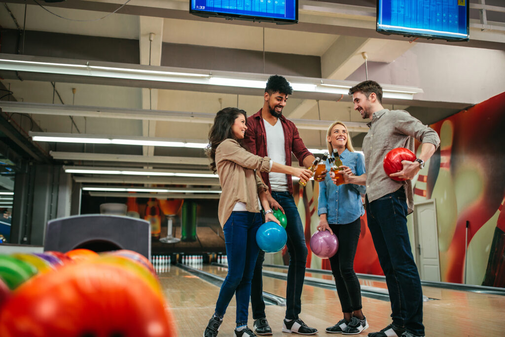 Bowling is their favorite weekend activity
